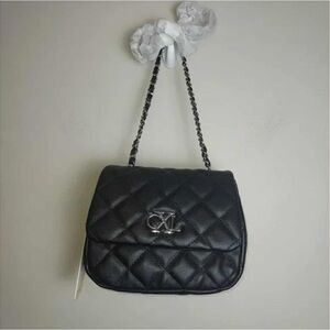 NWT: Christian Lacroix Quilted Small Black Shoulder Bag!